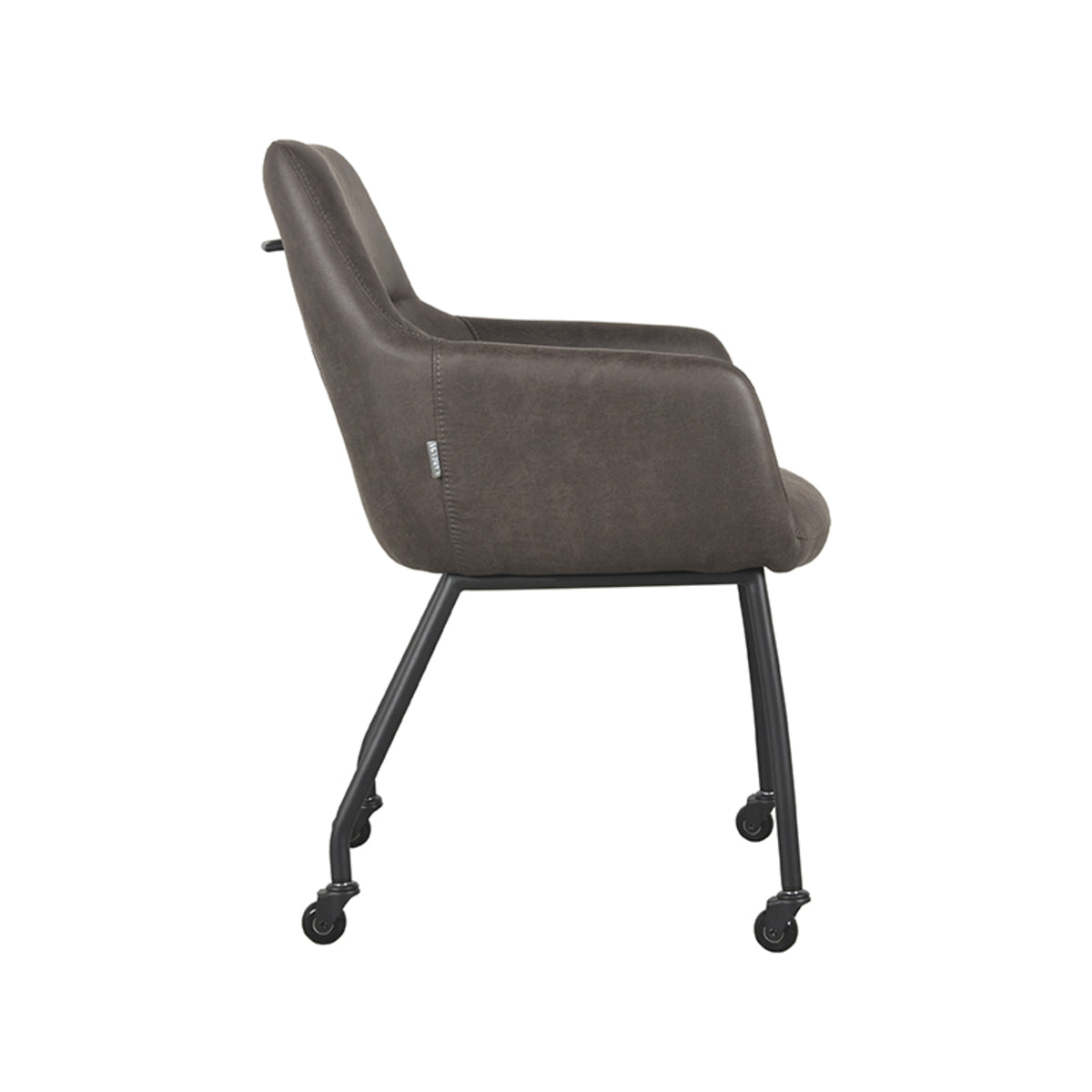 LABEL51 Eetkamerstoel Lenny – Microfiber Stof – Modern Design & Hoog Zitcomfort